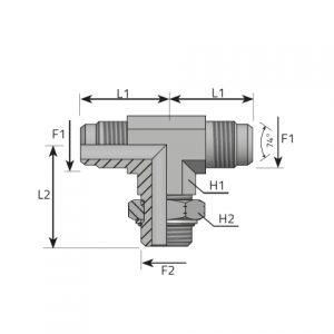 Adjustable Branch Tee male JIC – male UNF. (TMJ.MOU.P)